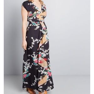 ModCloth Japanese-Inspired Printed Maxi Dress